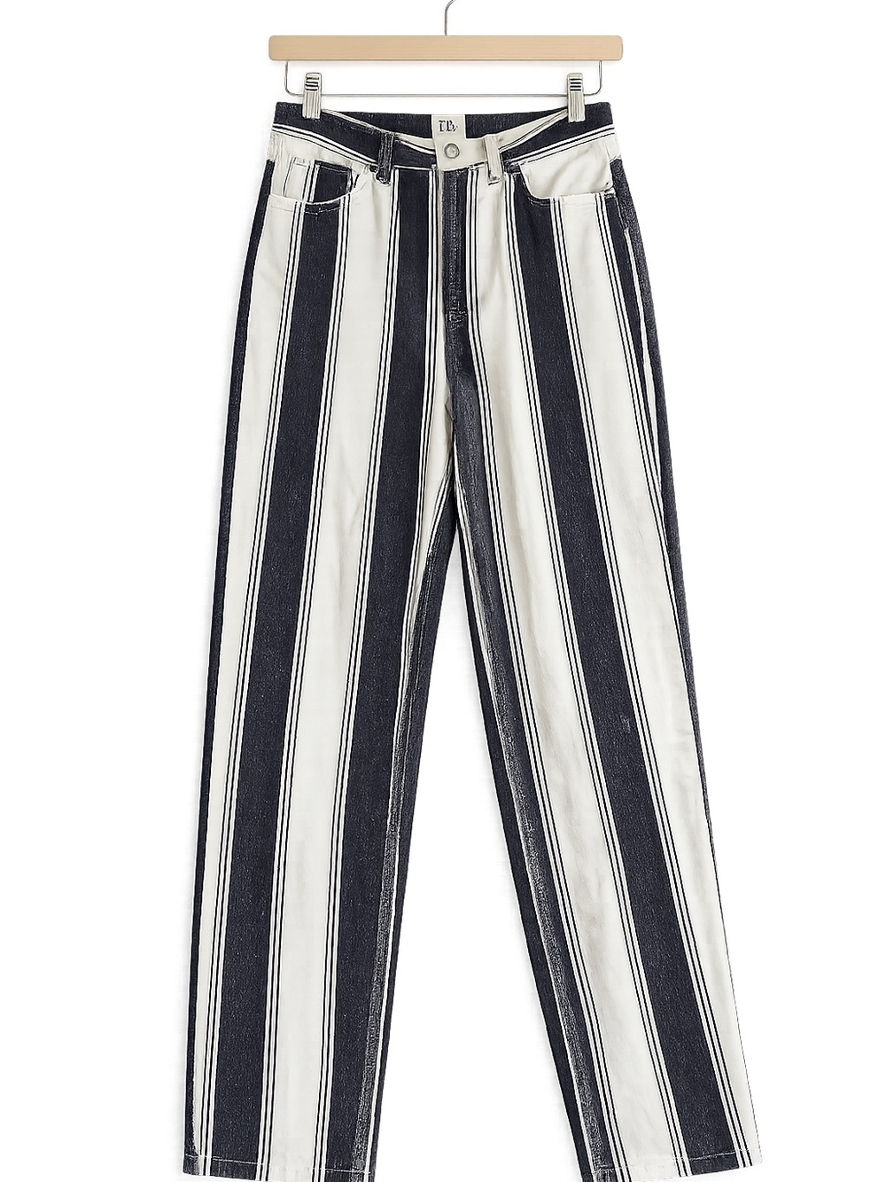 BDG Urban Outfitters Black White Striped High Rise Mom Jeans W26